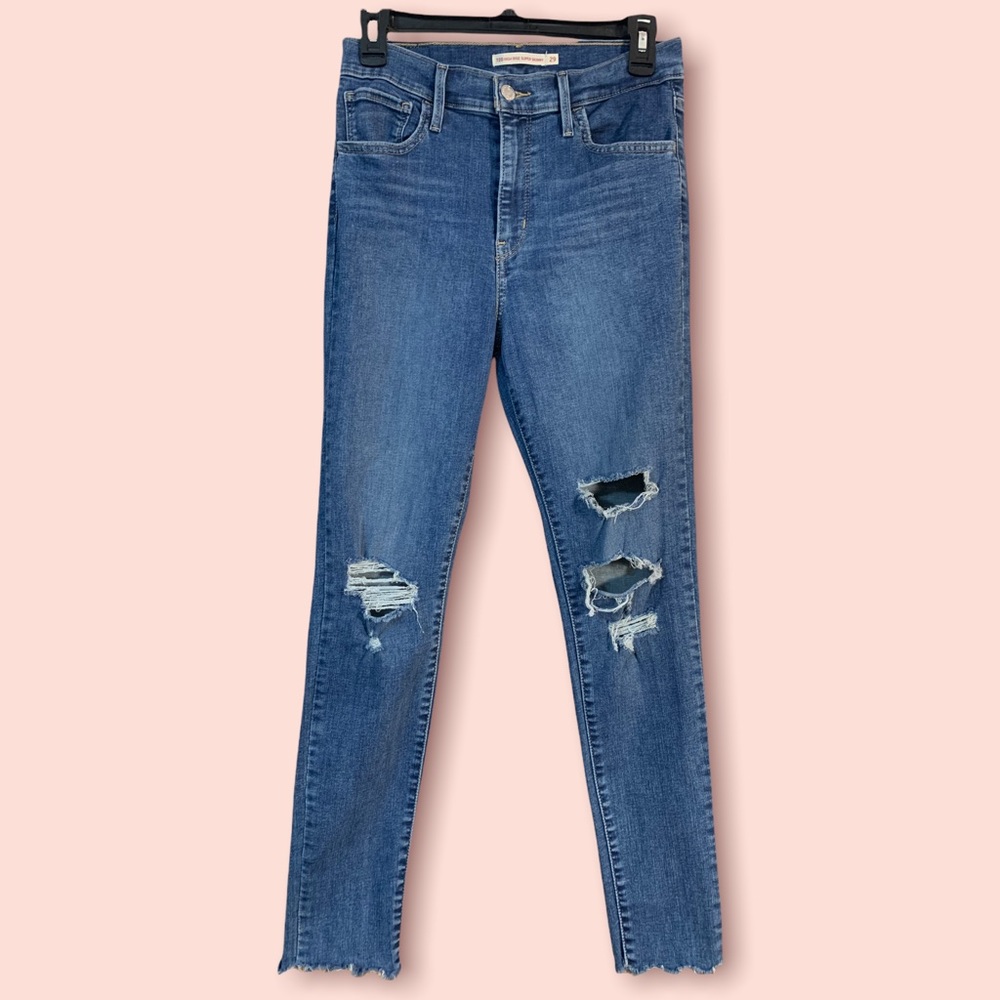 Levi’s 720 High Rise Distressed Skinny Jeans